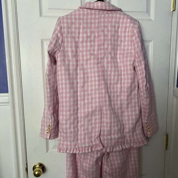 Sister Jane Bee Botanical Buzz Gingham Tweed Blazer & Pants Suit Two Piece Set - Picture 3 of 9